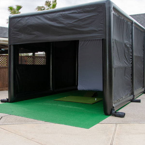 Portable Inflatable Golf Simulator 13x10FT Indoor/Outdoor Inflatable Golf Driving Range Shooting Tent with Screen for Player