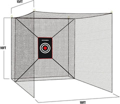 Storgem Golf Batting Cage Net with Extra Striking Net, Net Only, Heavy Duty Golf Hitting Practice Net, Backyard Batting Cage for Sports Training