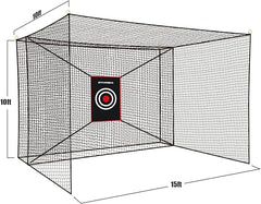 Storgem Golf Batting Cage Net with Extra Striking Net, Net Only, Heavy Duty Golf Hitting Practice Net, Backyard Batting Cage for Sports Training