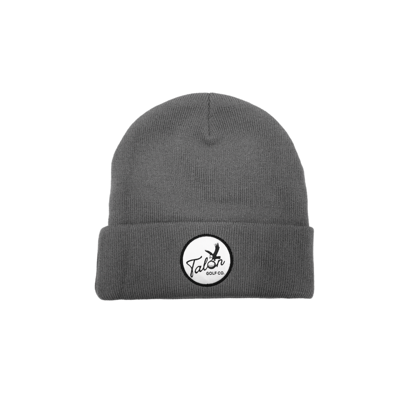 Grey Beanie w/ Script Logo