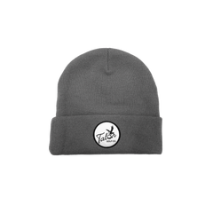 Grey Beanie w/ Script Logo