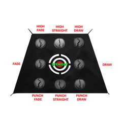 Full Swing Golf Driving Net with Nine Shot Shape Targets