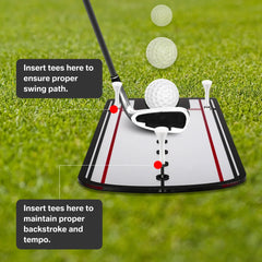 Golf Putting Practice Mirror Putting Mirror Alignment Training Aid Golf Practice Putter Mirror Eye Line
