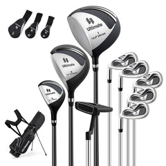 Mens LeftHanded Complete Golf Clubs and Bag Set Portable Lightweight Golf Stand Bag
