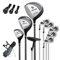 Mens LeftHanded Complete Golf Clubs and Bag Set Portable Lightweight Golf Stand Bag