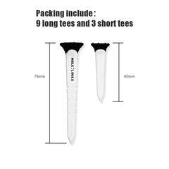 12pcs/box Golf Scale Tees Durable Plastic Golf Tees Designed to Enhance Golf Shot Distance And Tested to Reduce Ball Spin