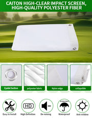 Caiton Golf Impact Screen - Silent HD, Tear-Resistant, Indoor & Outdoor Swing Training, Easy Setup, Anti-Strike, Various Sizes