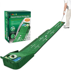 Golf Indoor Putting Mat Putter Trainer Green Carpet Practice Set Ball Return Mats PM009