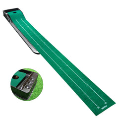 KOFULL Golf Putting Green Mini Golf Putting Mat with Ball Return for Putter Practice Indoor/Outdoor Training Tools