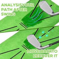 Golf Training Mat Swing Practice Pad with Trajectory Marking for Batting Direction Detection