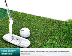 PGM Golf Hitting Mat Indoor Outdoor Mini Practice Durable PP Grass Pad Backyard Exercise Golf Training Aids With TEE DJD003