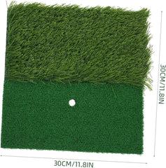 Golf Hitting Mat Artificial Turf Golf Practice Mat with Tee Hole Portable for Training Swing & Chipping in Backyard, Garage, Bas