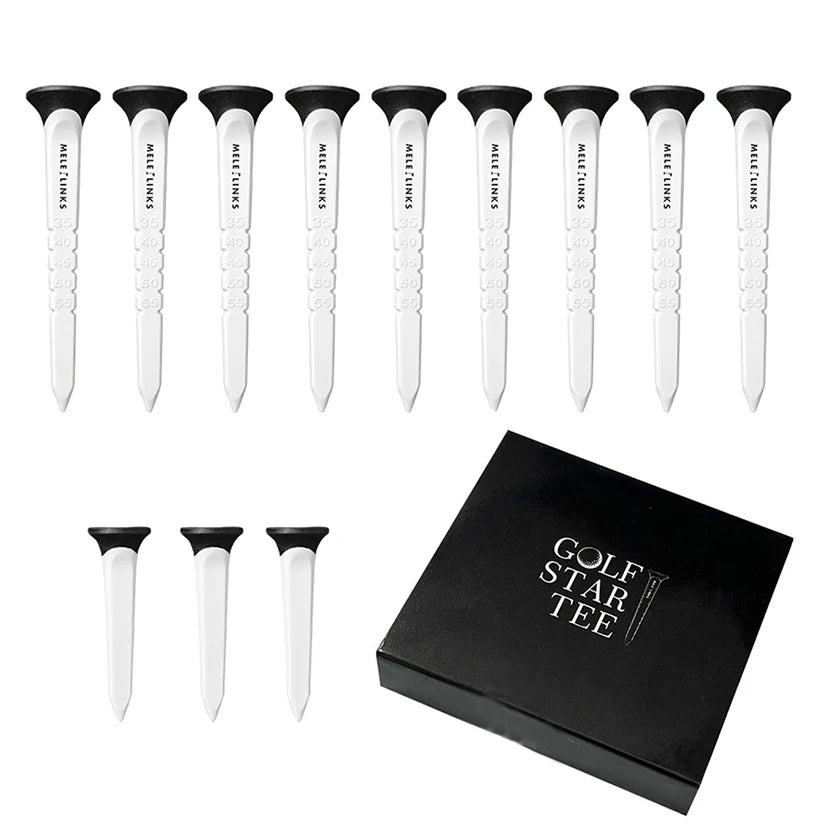 12pcs/box Golf Scale Tees Durable Plastic Golf Tees Designed to Enhance Golf Shot Distance And Tested to Reduce Ball Spin