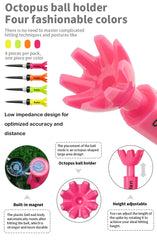 Caiton 1Pc Flexible Golf Tee 78-88mm 360° Rotating Octopus Design Stable Durable Impact-Resistant Driving Range Practice Tee Aid