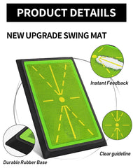 PGM High Quality Golf Training Pad for Swing Detection Batting Ball Trace Directional Mat Swing Path Pads Swing Practice Pads