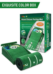 Golf Indoor Putting Mat Putter Trainer Green Carpet Practice Set Ball Return Mats PM009