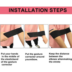 Professional Elastic Swing Golf Swing Arm Band Belt Men Women Beginners Gesture Alignment Training Aid Golf Practicing Guide