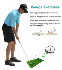 PGM Golf Hitting Mat Indoor Outdoor Mini Practice Durable PP Grass Pad Backyard Exercise Golf Training Aids With TEE DJD003