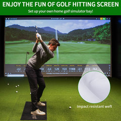 Caiton Golf Impact Screen - Silent HD, Tear-Resistant, Indoor & Outdoor Swing Training, Easy Setup, Anti-Strike, Various Sizes