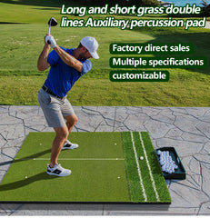 Premium Dual-Turf Golf Mat: Upgraded 5 X 4ft Golf Hitting Mat, Alignment & Angle of Approach Aid Practice Golf Mats, Indoor &