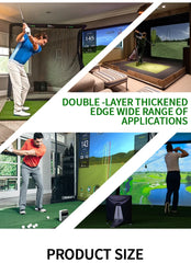 Caiton Golf Impact Screen - Silent HD, Tear-Resistant, Indoor & Outdoor Swing Training, Easy Setup, Anti-Strike, Various Sizes