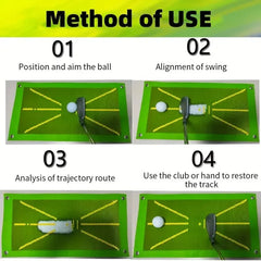 Golf Practice Mat, Indoor And Outdoor Golf Hitting Mat, Golf Training Auxiliary Mat Mat + 4 Floor Nails + 1 Hook