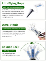 Improve Your Golf Game with the Caiton 5pcs Magnetic Plastic Golf Tee Set - 360degree Bounce