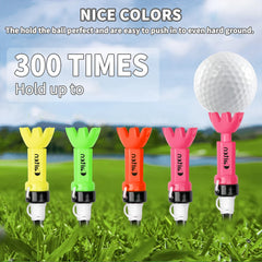 Caiton 1Pc Flexible Golf Tee 78-88mm 360° Rotating Octopus Design Stable Durable Impact-Resistant Driving Range Practice Tee Aid