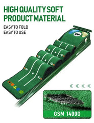 Golf Indoor Putting Mat Putter Trainer Green Carpet Practice Set Ball Return Mats PM009
