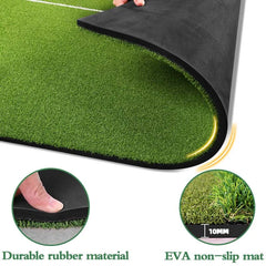 Premium Dual-Turf Golf Mat: Upgraded 5 X 4ft Golf Hitting Mat, Alignment & Angle of Approach Aid Practice Golf Mats, Indoor &