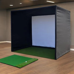 Most Popular 10 X 9ft Golf Simulator Enclosure Nets with HD Impact Display Screen for Indoor Outdoor Golf Swing Practice