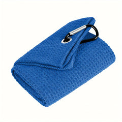 1pc Golf Towel for Bags with Clip and Microfiber Waffle Pattern, Black （30*50cm/11.8x19.6in）,super absorbent