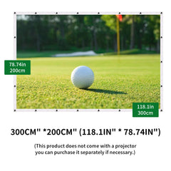 Caiton Golf Impact Screen - Silent HD, Tear-Resistant, Indoor & Outdoor Swing Training, Easy Setup, Anti-Strike, Various Sizes