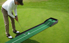 KOFULL Golf Putting Green Mini Golf Putting Mat with Ball Return for Putter Practice Indoor/Outdoor Training Tools