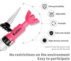 Caiton 1Pc Flexible Golf Tee 78-88mm 360° Rotating Octopus Design Stable Durable Impact-Resistant Driving Range Practice Tee Aid