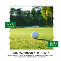 Caiton Golf Impact Screen - Silent HD, Tear-Resistant, Indoor & Outdoor Swing Training, Easy Setup, Anti-Strike, Various Sizes