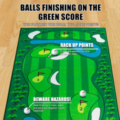 VIKAMA Mini Golf Green Putting Mat Portable Anti Slip Indoor Training Rug Home Office Decor Floor Mat