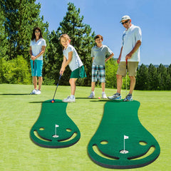 Putting Green Mats Set for Golf Putting Use Included 1 Putter & 3 Balls Training Aid Put Cup & Flags Indoor Outdoor Training Mat