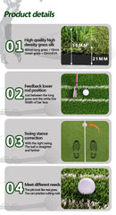 Premium Dual-Turf Golf Mat: Upgraded 5 X 4ft Golf Hitting Mat, Alignment & Angle of Approach Aid Practice Golf Mats, Indoor &
