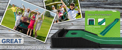 KOFULL Golf Putting Green Mini Golf Putting Mat with Ball Return for Putter Practice Indoor/Outdoor Training Tools