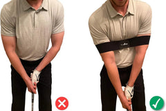Professional Elastic Swing Golf Swing Arm Band Belt Men Women Beginners Gesture Alignment Training Aid Golf Practicing Guide