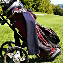 1pc Golf Towel for Bags with Clip and Microfiber Waffle Pattern, Black （30*50cm/11.8x19.6in）,super absorbent