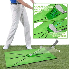 Golf Training Mat Swing Practice Pad with Trajectory Marking for Batting Direction Detection