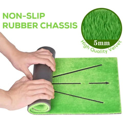 Golf Training Mat Swing Practice Pad with Trajectory Marking for Batting Direction Detection