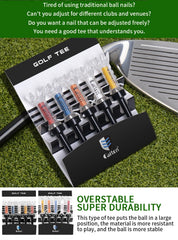 Improve Your Golf Game with the Caiton 5pcs Magnetic Plastic Golf Tee Set - 360degree Bounce