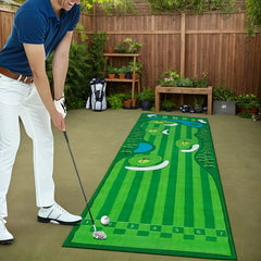 VIKAMA Mini Golf Green Putting Mat Portable Anti Slip Indoor Training Rug Home Office Decor Floor Mat