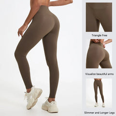 Hearuisavy Summer Super Soft Fabrics High Waist Leggings Gym Yoga Pants Running Workout Tights Push Up Sports Leggings Women