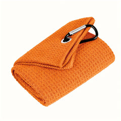 1pc Golf Towel for Bags with Clip and Microfiber Waffle Pattern, Black （30*50cm/11.8x19.6in）,super absorbent
