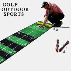 Foldable Golf Putting Practice Mat Anti-Slip Lightweight Golf Putting Green Blanket 50X300cm Portable Golf Training Pad Adults