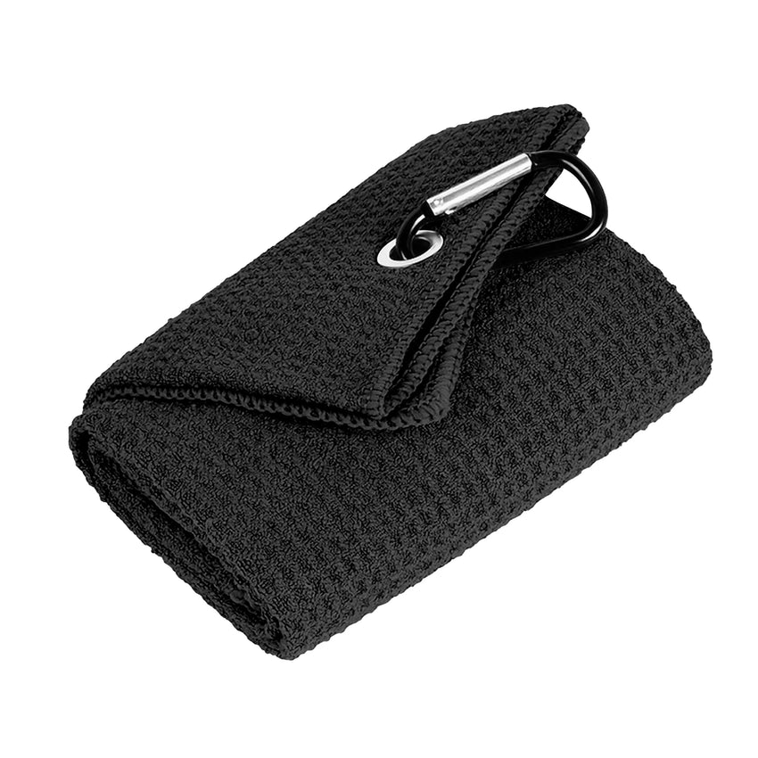 1pc Golf Towel for Bags with Clip and Microfiber Waffle Pattern, Black （30*50cm/11.8x19.6in）,super absorbent